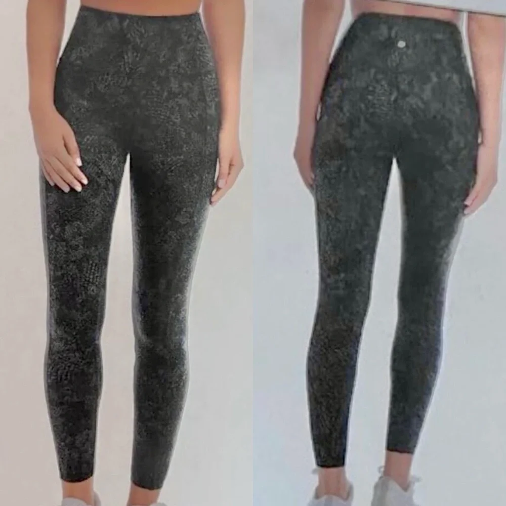 Danskin Snakeskin Print Athletic Leggings w/ Pockets & High Rise Tummy Control - Picture 1 of 9